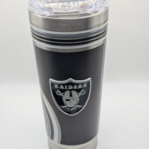 Raiders Black and Silver Tumbler 18oz